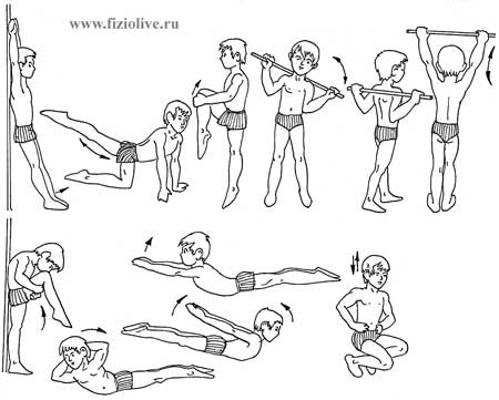 A sample set of exercises for preschoolers 5-6 years