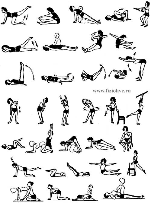 Approximate set of exercises amenorrhea