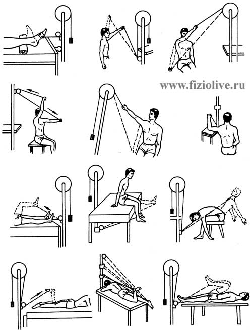 Approximate set of exercises at the gym