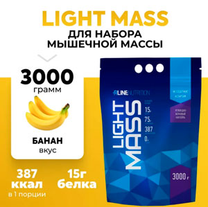 Гейнер Rline Light Mass (банан) 3000 г